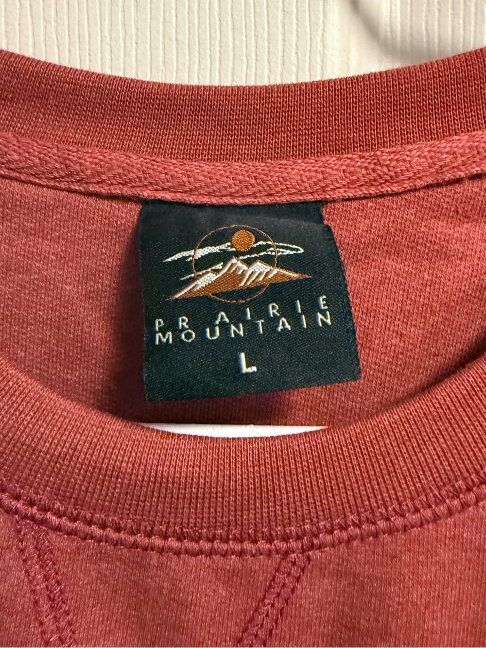 Cooperstown New York Women’s Crewneck Sweatshirt - Brick Red - Picture 3 of 4